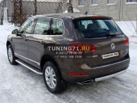 Защита задняя (центральная) 75х42 мм Volkswagen Touareg 2010